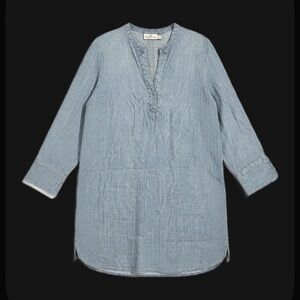 Vineyard Vines Light Blue Long Sleeve Tunic Dress